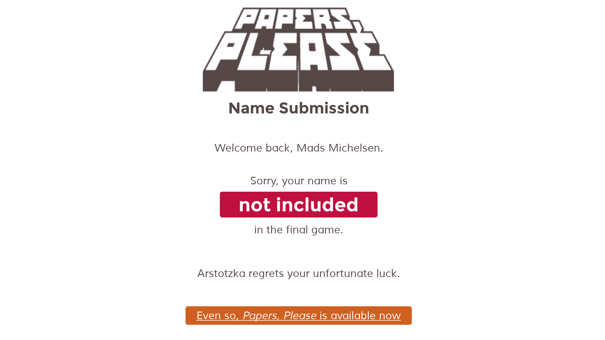 Losing the lottery